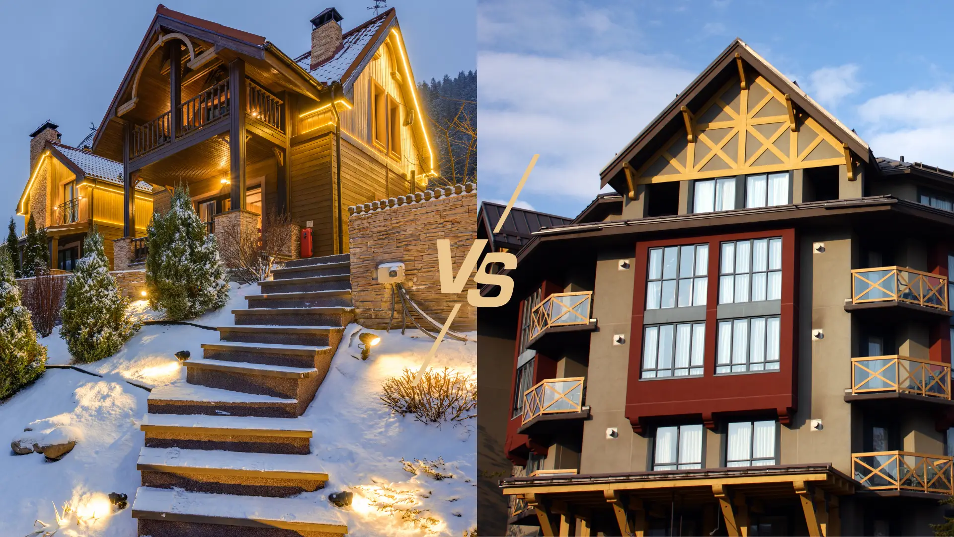2 types of Whistler property - luxury home vs a condo