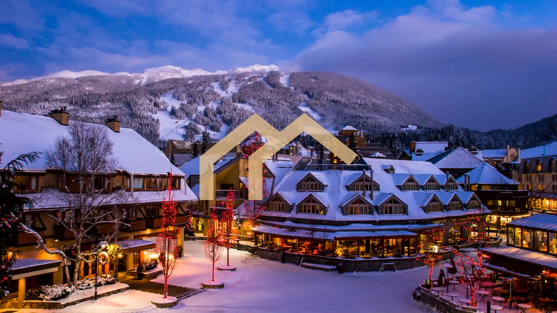 Whistler village real estate during the winter