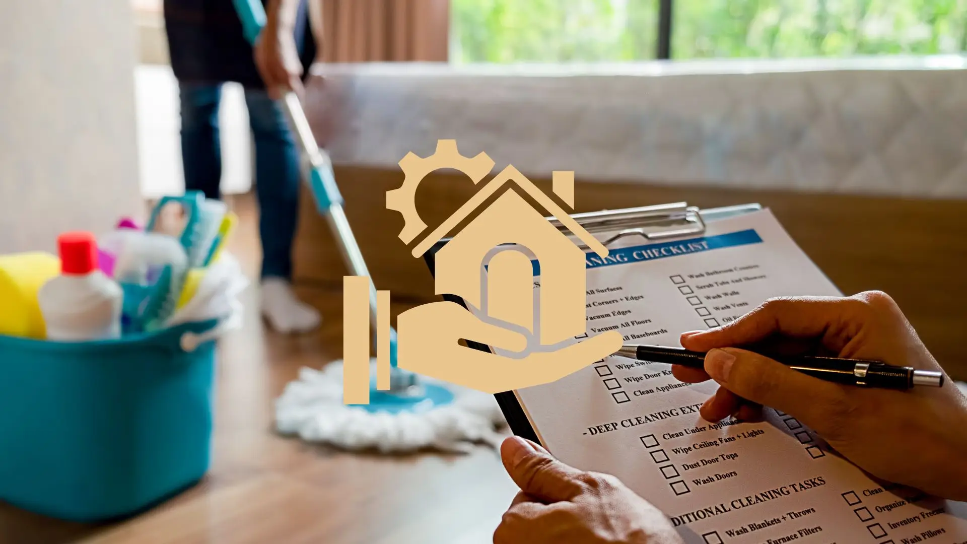 Whistler property management cleaning a bedroom