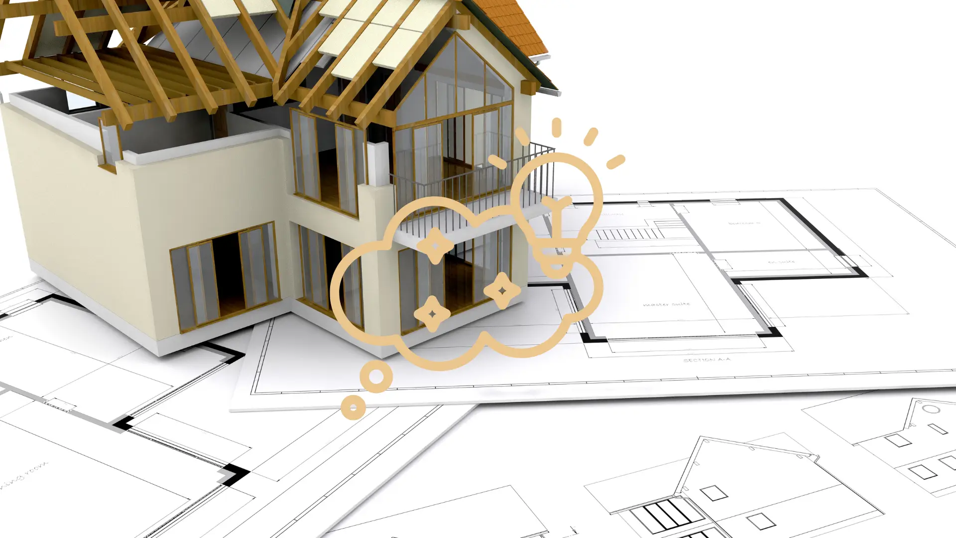 A 3D diagram showing custom cabins in Whistler being built