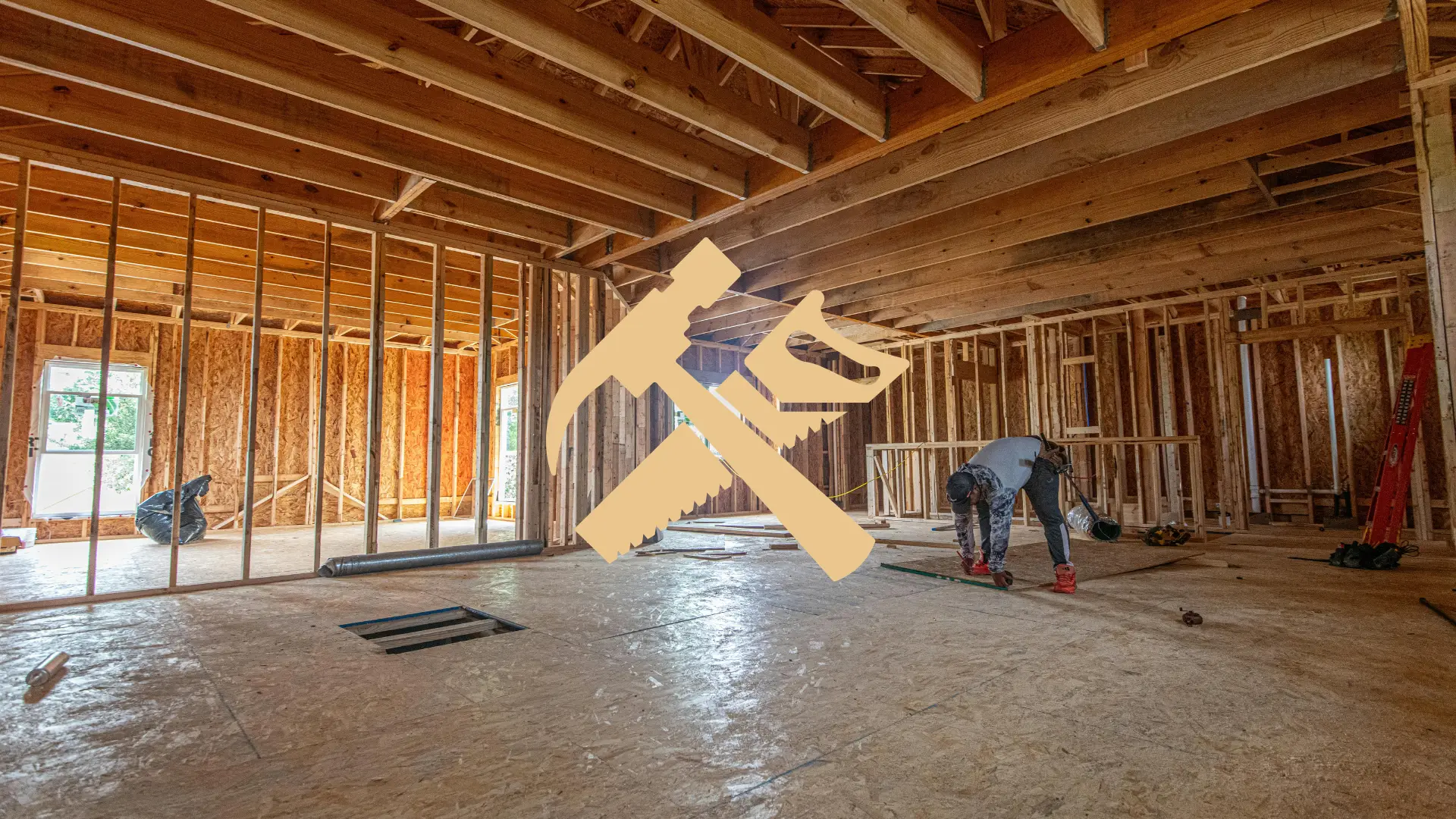 A Whistler home builder framing a home