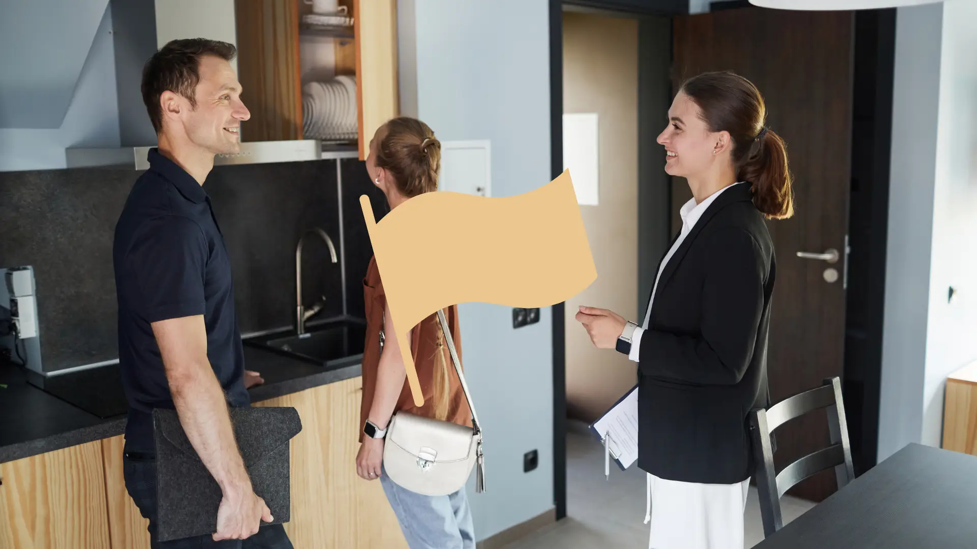 A couple touring Whistler real estate listings with their realtor