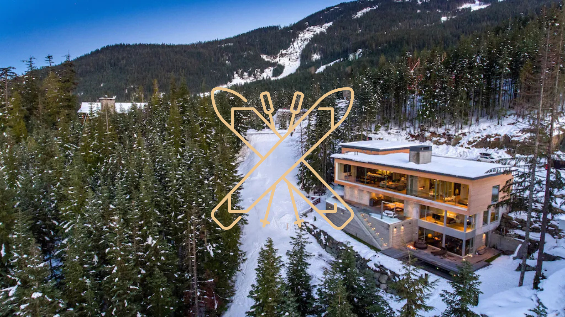 A ski in ski out home in Whistler tucked in the trees beside a ski run