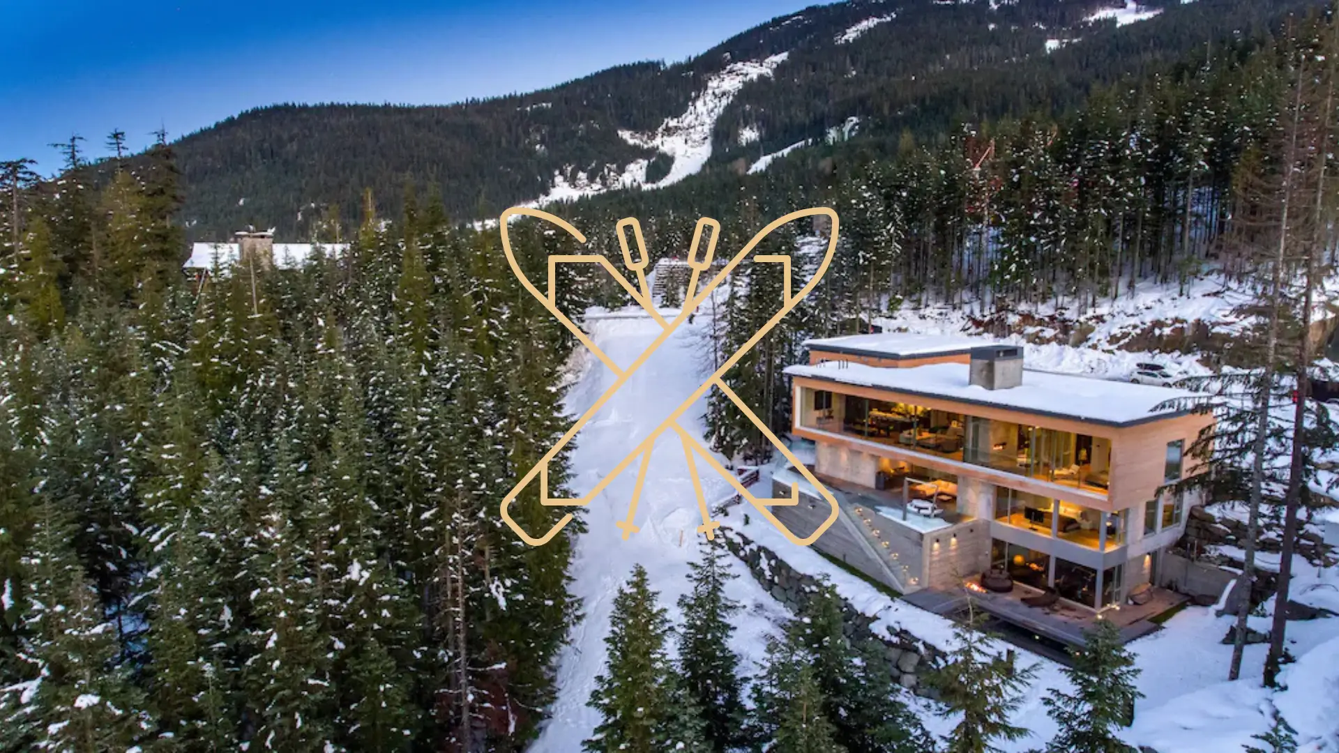 A ski in ski out home in Whistler tucked in the trees beside a ski run